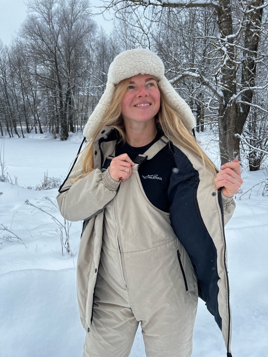 фото Костюм зимний женский мембранный KATRAN ЯКУТИЯ -25С (Финляндия, бежевый)
