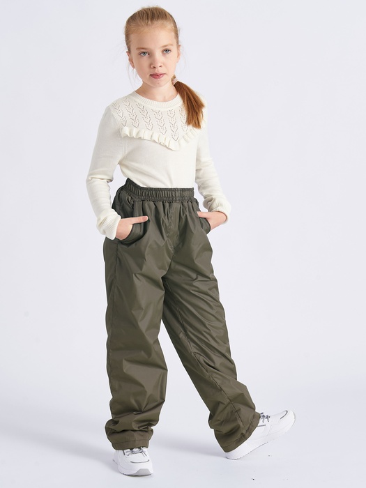 фото Подростковые утепленные осенние брюки KATRAN Young (дюспо, хаки)