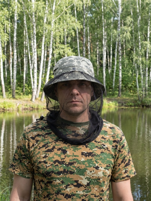 фото Панама с антимоскитной сеткой KATRAN КАЙМАН (Смесовая, Серый КМФ)