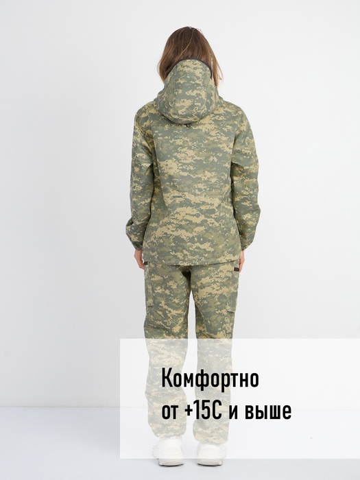 фото Женский антимоскитный костюм для охоты и рыбалки KATRAN ДИАНА (Смесовая, серый пиксель)