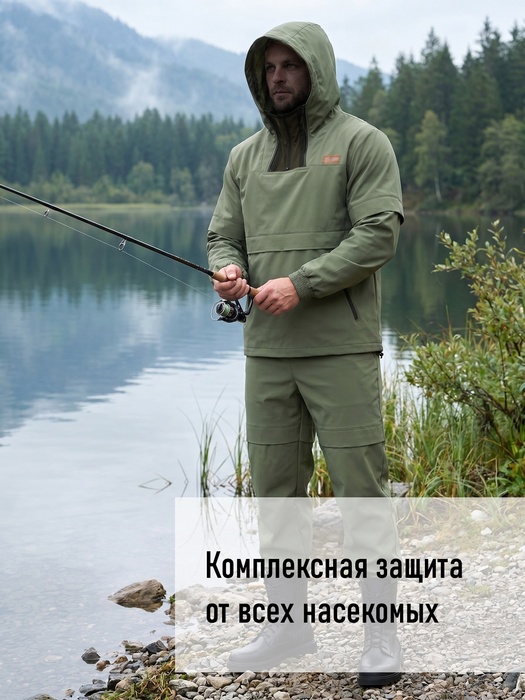 фото Костюм противоэнцефалитный антимоскитный KATRAN Протект (Твил, олива)
