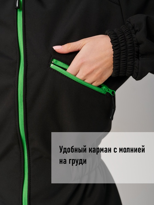 фото Комбинезон женский осенний для охоты и рыбалки KATRAN АМАЗОНКА (Софтшелл, черный)