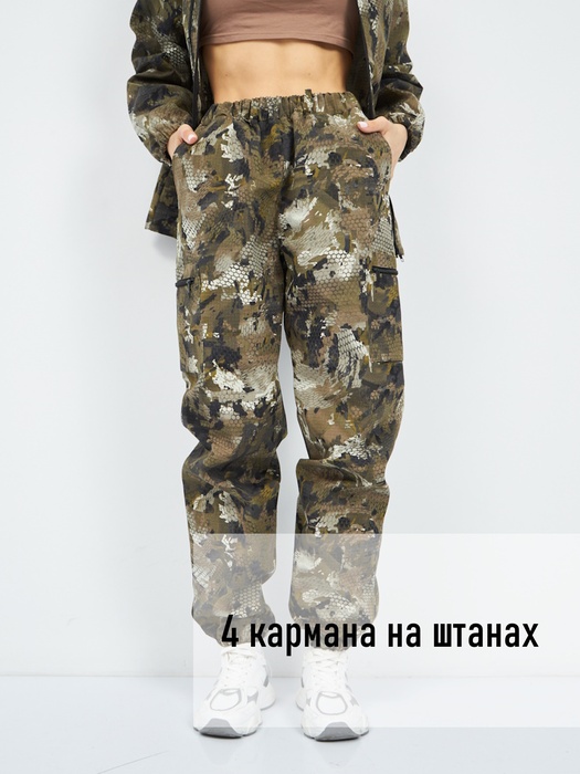 фото Женский антимоскитный костюм для охоты и рыбалки KATRAN ДИАНА (Рип-стоп, серые соты)