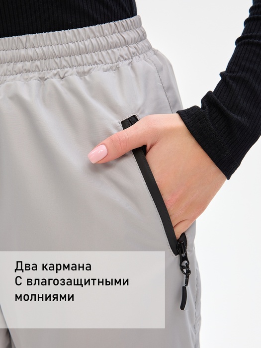 фото Женские утепленные брюки KATRAN Тундра подклад флис (ткань Константа, светло-серый)