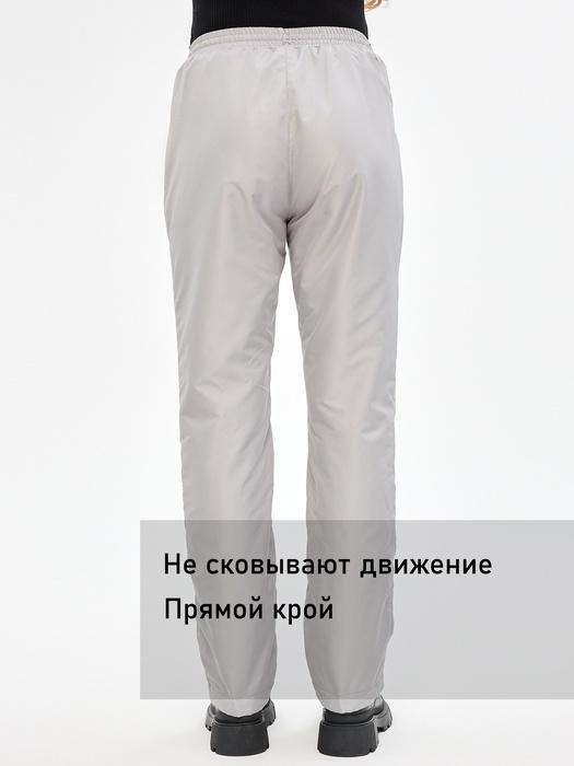 фото Женские утепленные брюки KATRAN Тундра подклад флис (ткань Константа, светло-серый)