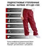 Подростковые утепленные осенние брюки для девочек KATRAN Young (дюспо, бордовый)
