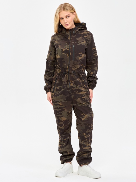 фото Женский комбинезон противоэнцефалитный антимоскитный KATRAN Виктория (Твил, темный КМФ)