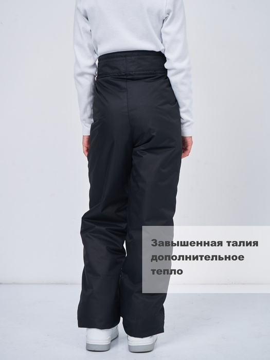 фото Зимние подростковые детские брюки для девочек KATRAN SLIDE (мембрана, черный)