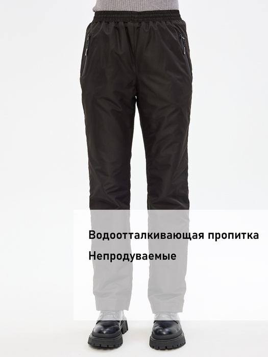 фото Женские утепленные брюки KATRAN Тундра подклад флис (ткань Константа, черный)