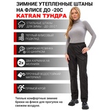 Женские утепленные брюки KATRAN Тундра подклад флис (ткань Константа, черный)
