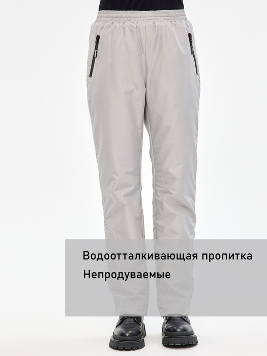 фото Женские утепленные брюки KATRAN Тундра подклад флис (ткань Константа, светло-серый)