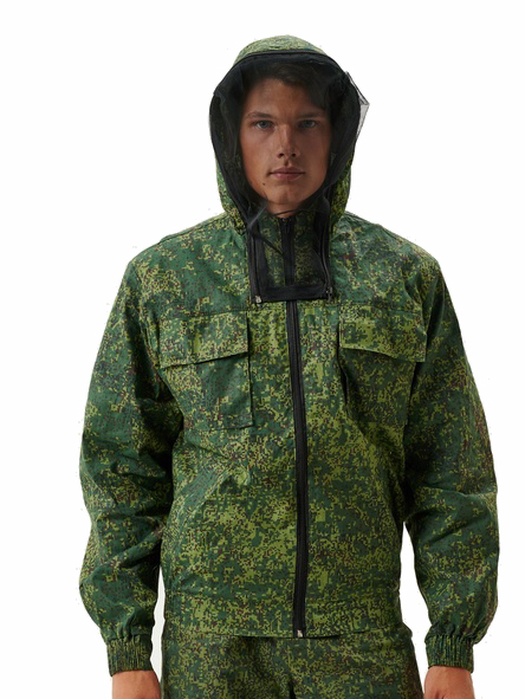фото Куртка летняя антимоскитная KATRAN ДОН (Хлопок, зеленая цифра)