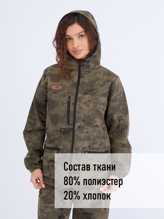фото Женский антимоскитный костюм для охоты и рыбалки KATRAN Диана (рип-стоп, зеленый КМФ)