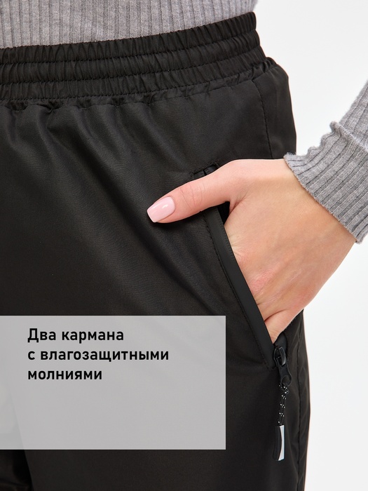 фото Женские утепленные брюки KATRAN Тундра подклад флис (ткань Константа, черный)
