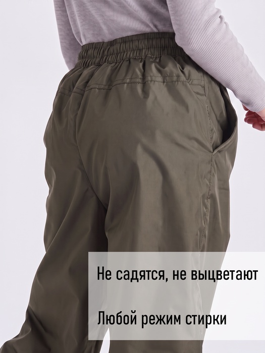 фото Подростковые утепленные осенние брюки KATRAN Young (дюспо, хаки)