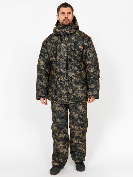 фото Зимний костюм для охоты и рыбалки KATRAN БАРТ -35°С (Алова, Коричневый КМФ) полукомбинезон
