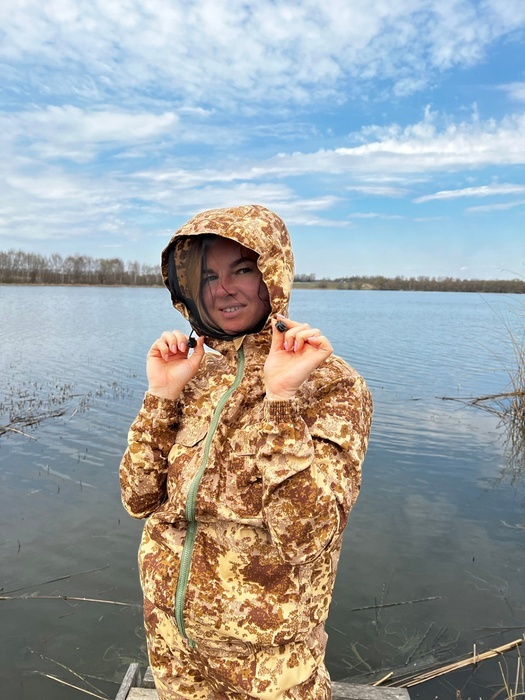 фото Антимоскитный женский костюм для охоты и рыбалки KATRAN ПИЛИГРИМ (Рип-стоп, песок КМФ)