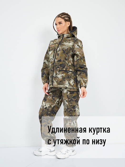 фото Женский антимоскитный костюм для охоты и рыбалки KATRAN ДИАНА (Рип-стоп, серые соты)