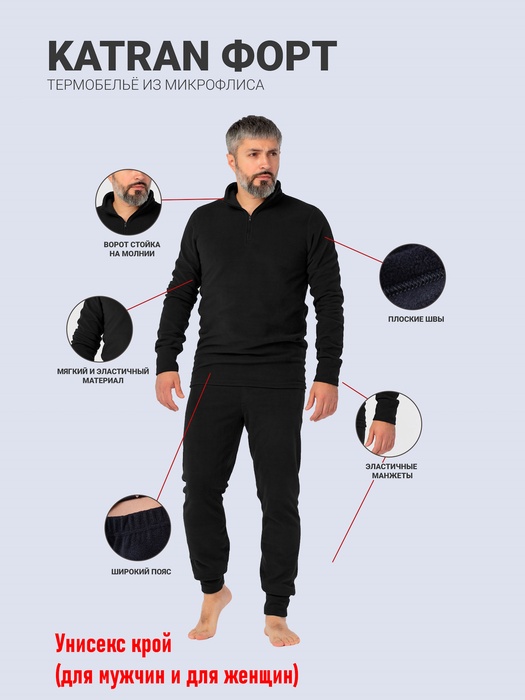 фото Термобельё флисовое KATRAN Форт (микрофлис, зеленый КМФ)