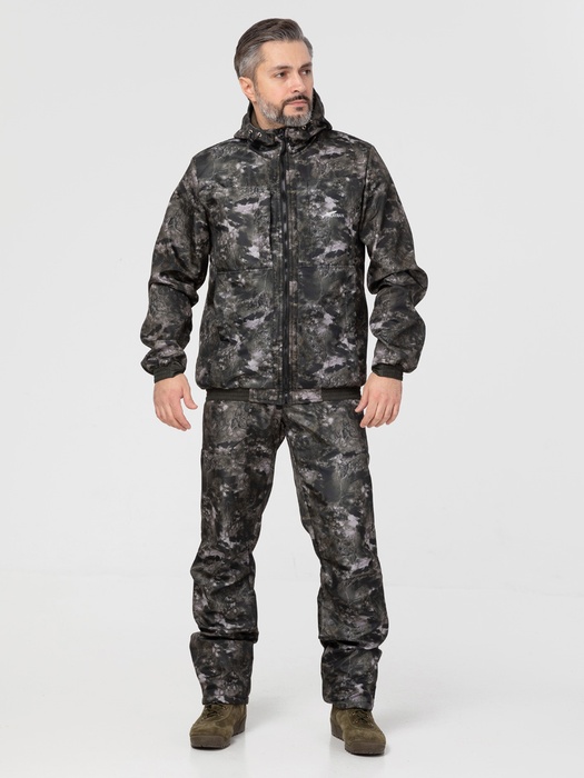 фото Осенний костюм для охоты и рыбалки KATRAN РИФ 0°C (полофлис, серый камуфляж)