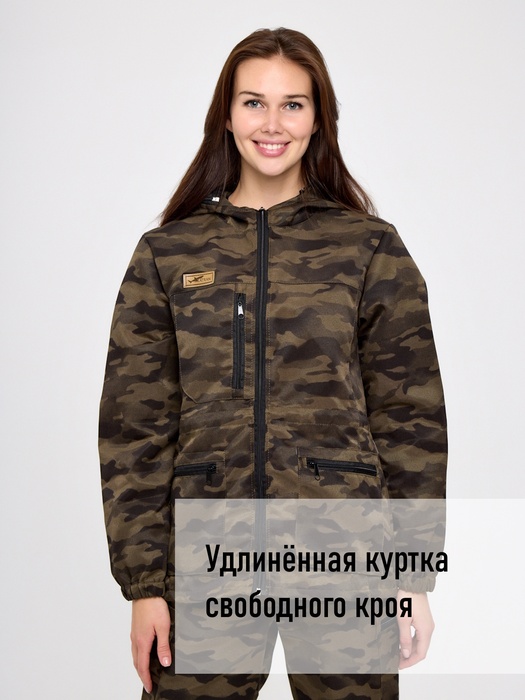 фото Женский антимоскитный костюм для охоты и рыбалки KATRAN ДИАНА (Смесовая, хаки КМФ)