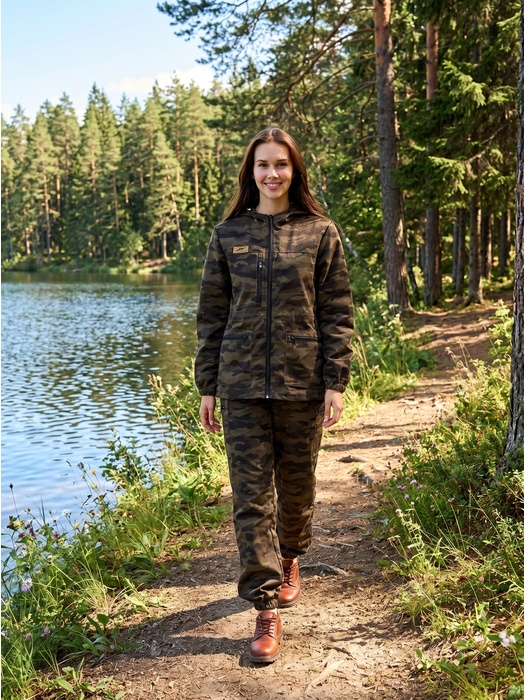 фото Женский антимоскитный костюм для охоты и рыбалки KATRAN ДИАНА (Смесовая, хаки КМФ)