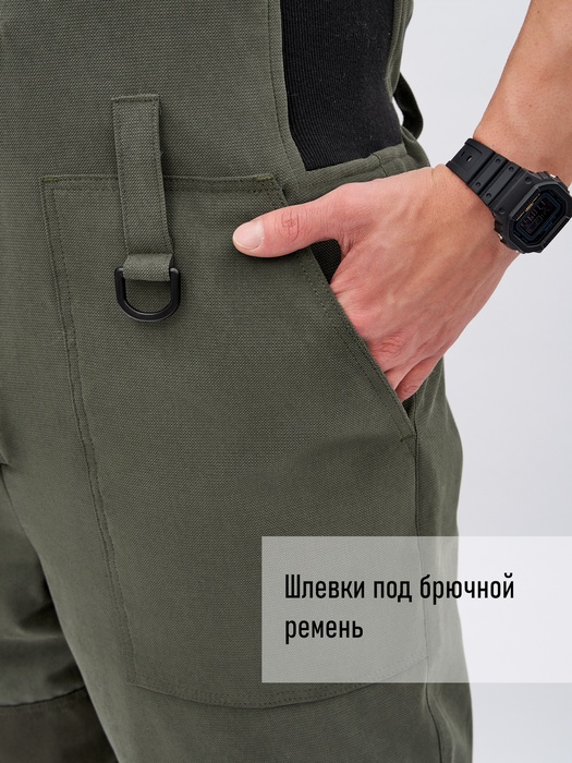 фото Зимний костюм для охоты и рыбалки KATRAN СЕВЕР -35°С (исландия, хаки) полукомбинезон