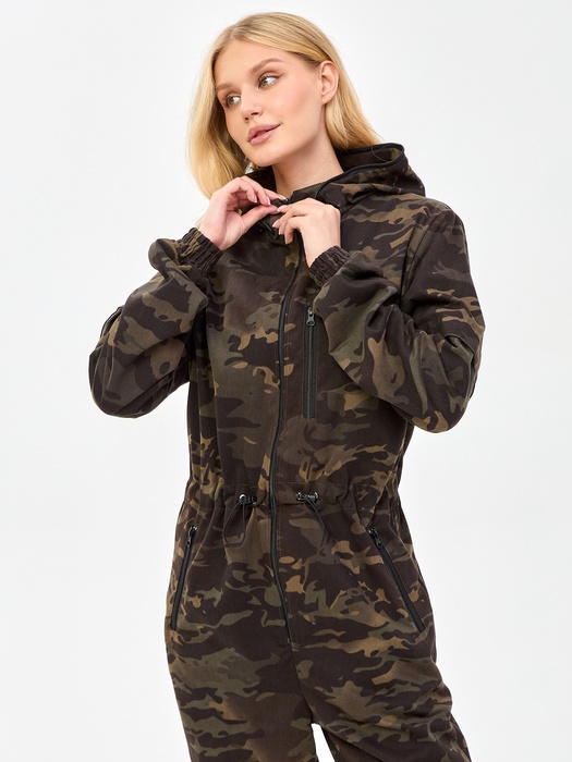 фото Женский комбинезон противоэнцефалитный антимоскитный KATRAN Виктория (Твил, темный КМФ)