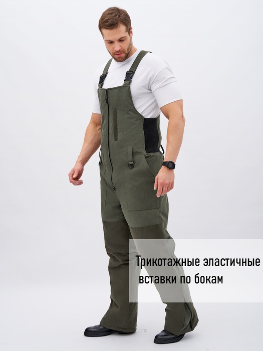 фото Зимний костюм для охоты и рыбалки KATRAN СЕВЕР -35°С (исландия, хаки) полукомбинезон