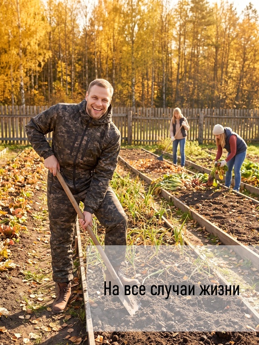 фото Комбинезон мужской демисезонный для охоты и рыбалки KATRAN ИРТЫШ (полофлис, коричневый КМФ)