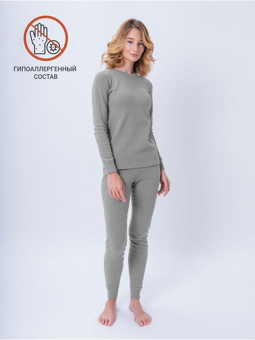 фото Женское термобельё из хлопка KATRAN СИРЕНА (+10°С до - 20°С) серое