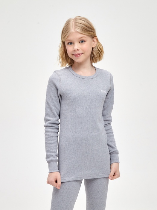фото Детское термобельё хлопковое для девочек KATRAN ЛИНК (+10°С до - 20°С) серое