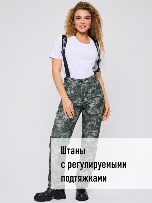 фото Костюм женский демисезонный для рыбалки и охоты подклад флис KATRAN ЛАДОГА (полофлис, геометрия)